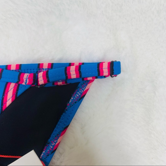 SOLID & STRIPED The LuLu Blue Pink Stripe Bikini Swim Bottom Size XS NWT - Picture 4 of 12